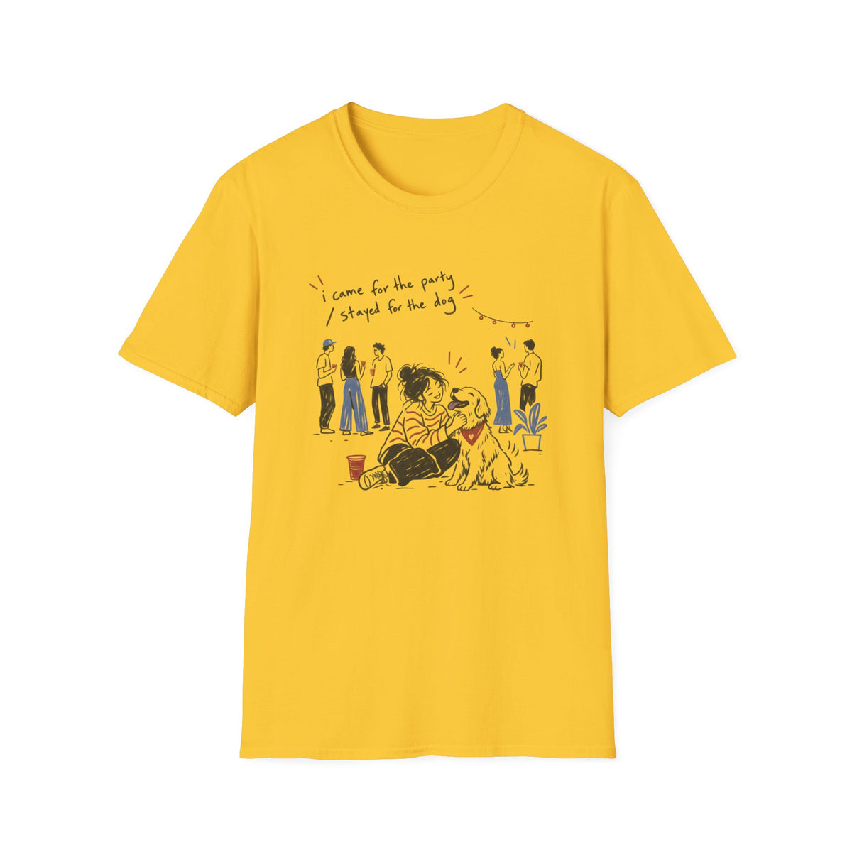 I Came for the Party - Black Text T-Shirt